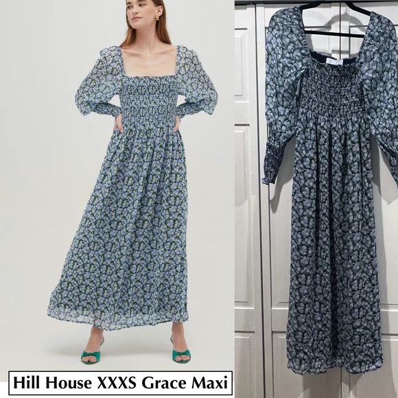 Hill House Dresses & Skirts - Hill House Blue Floral Maxi Dress